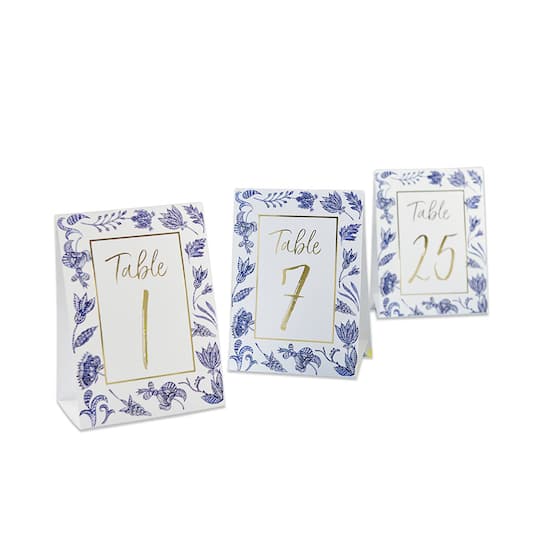 Kate Aspen&#xAE; Blue Willow Wedding Table Numbers 1-25